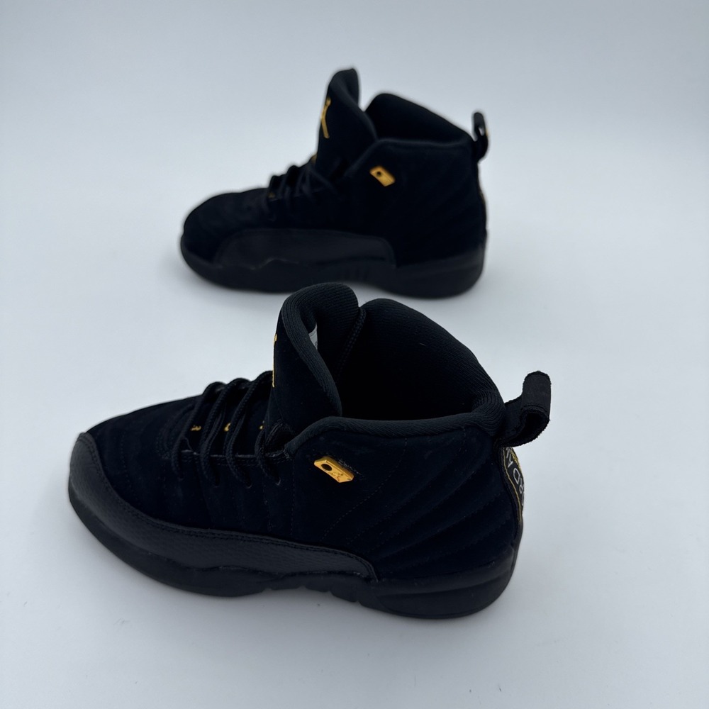 Jordan Air Jordan 12 Retro PS Mid Top Suede Sneakers Black Kids US 12C - Picture 4 of 8